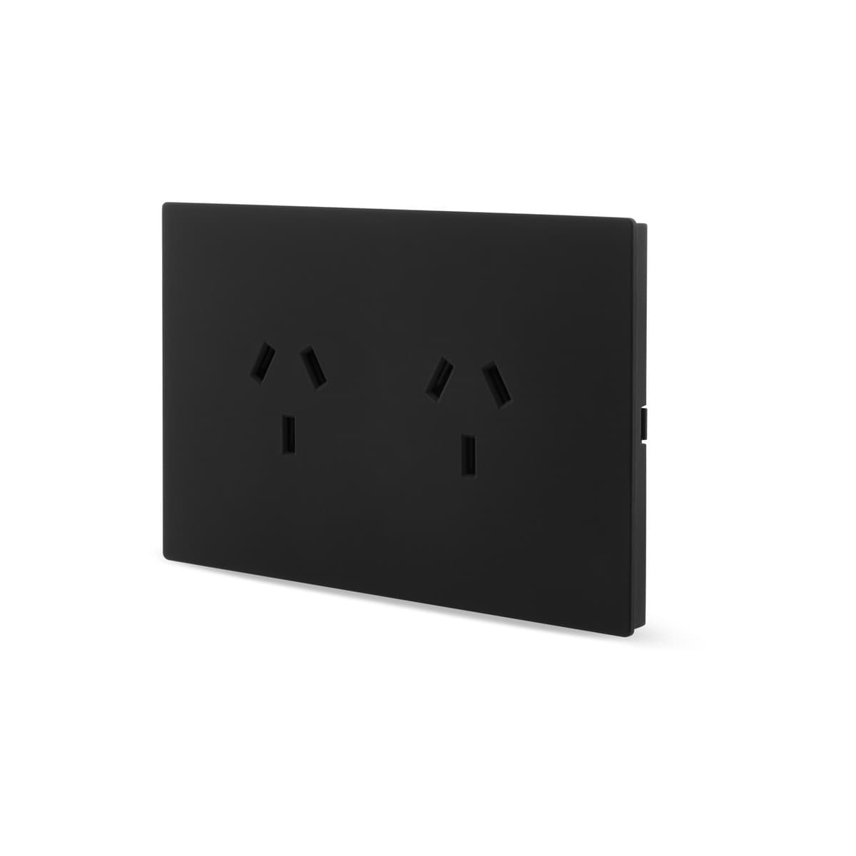 MFL Axis Twin GPO in Black