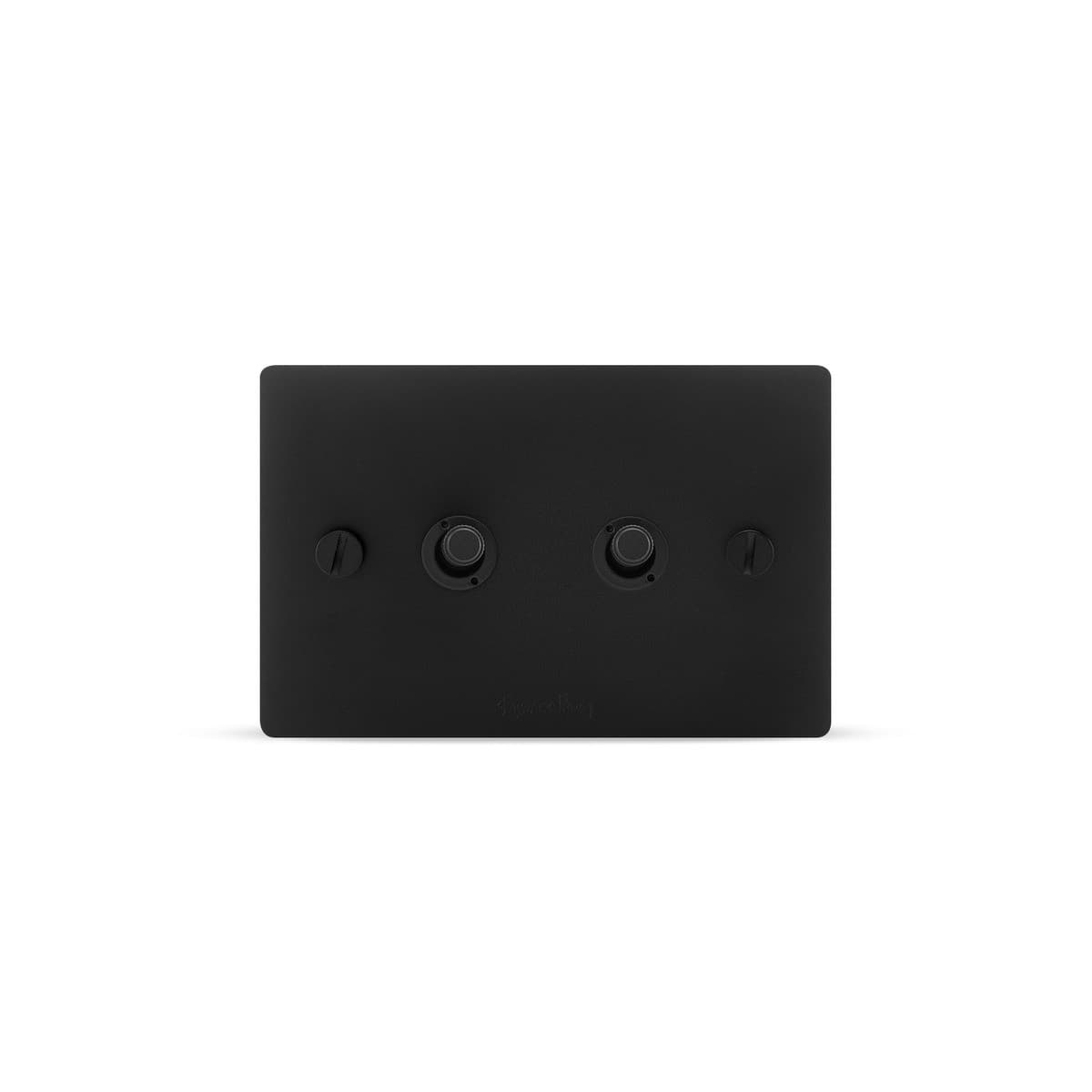 Buster + Punch V2 2 Gang Switch in Black-img-1
