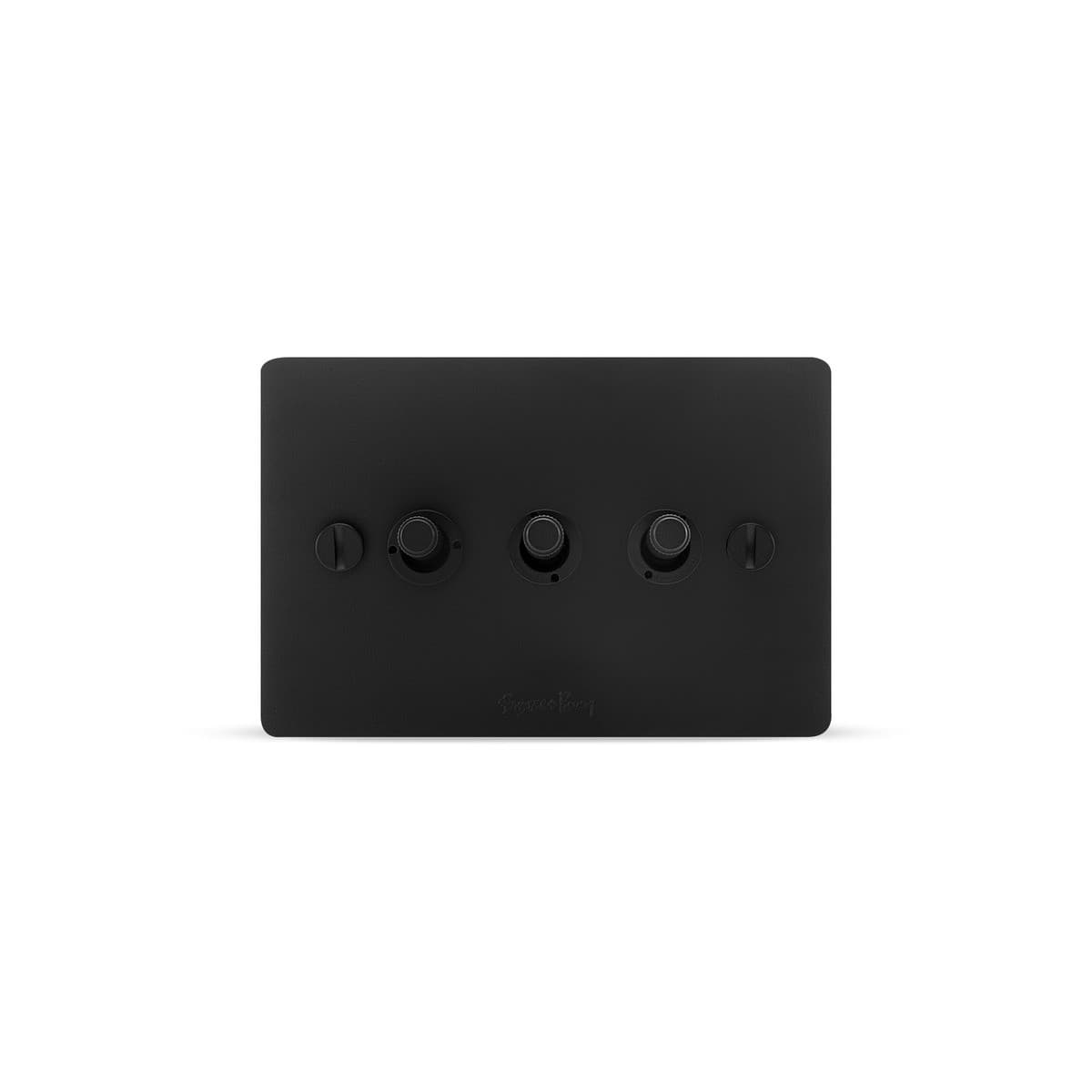 Buster + Punch V2 3 Gang Switch in Black-img-1