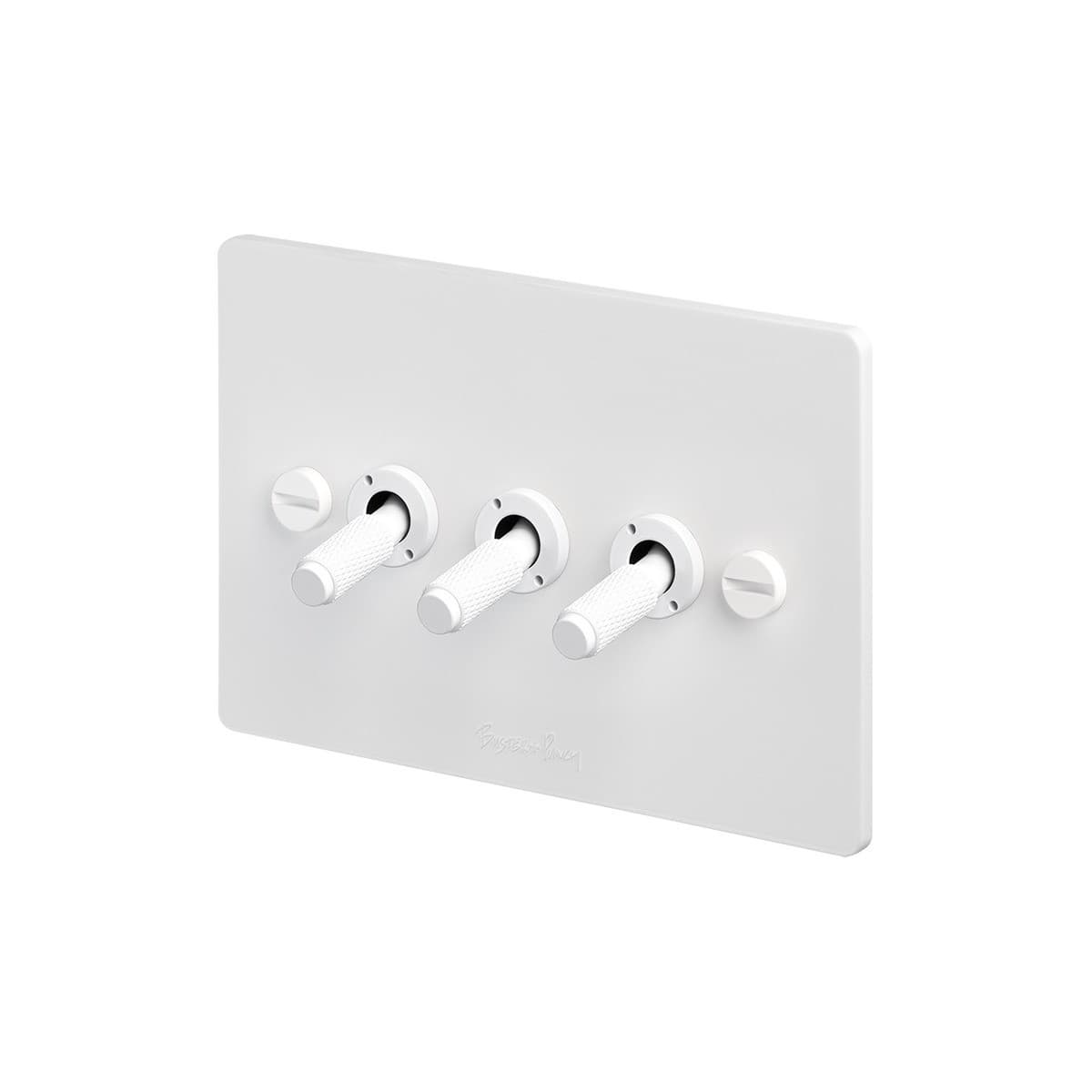 Buster + Punch V2 3 Gang Switch in White-img-3