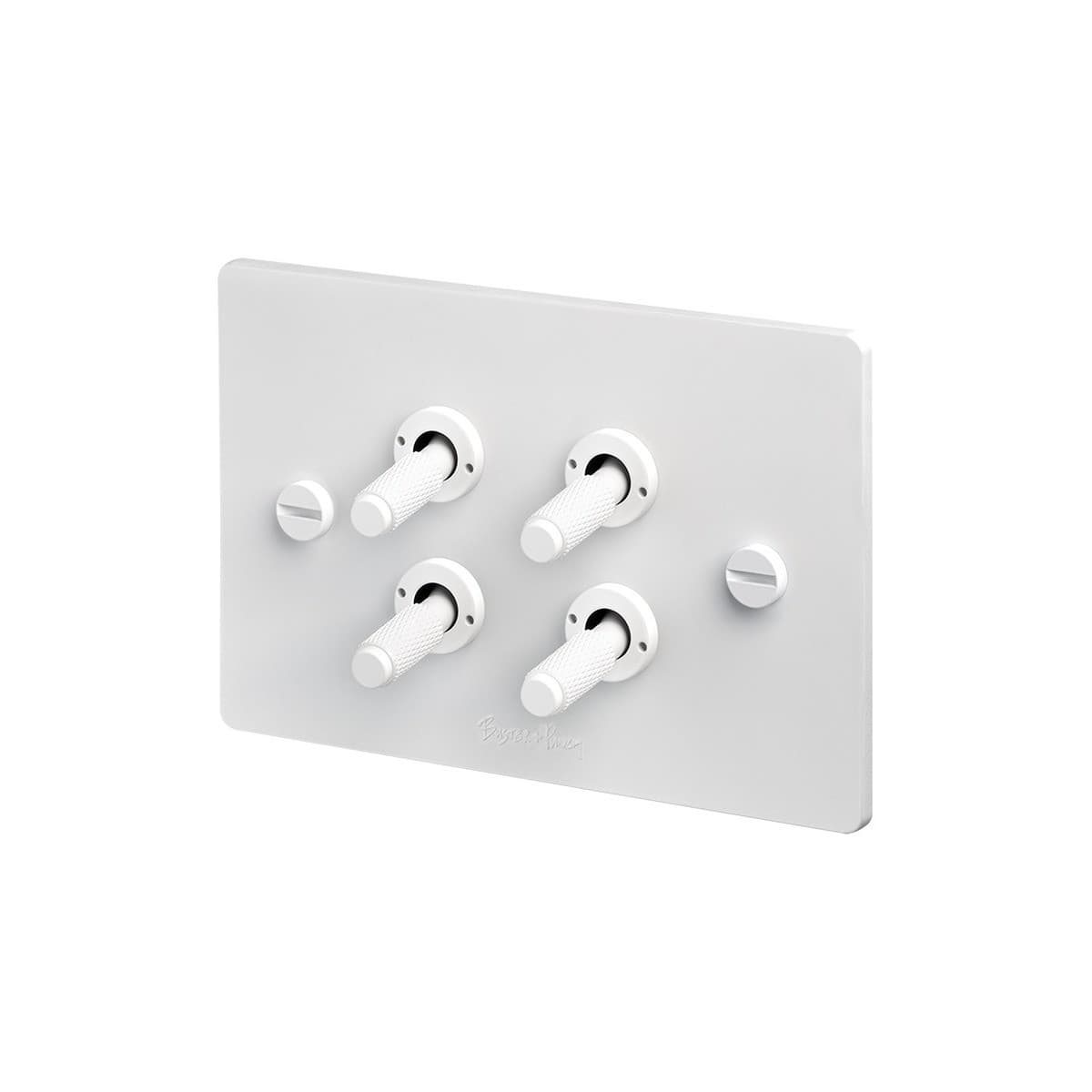 Buster + Punch V2 4 Gang Switch in White-img-3