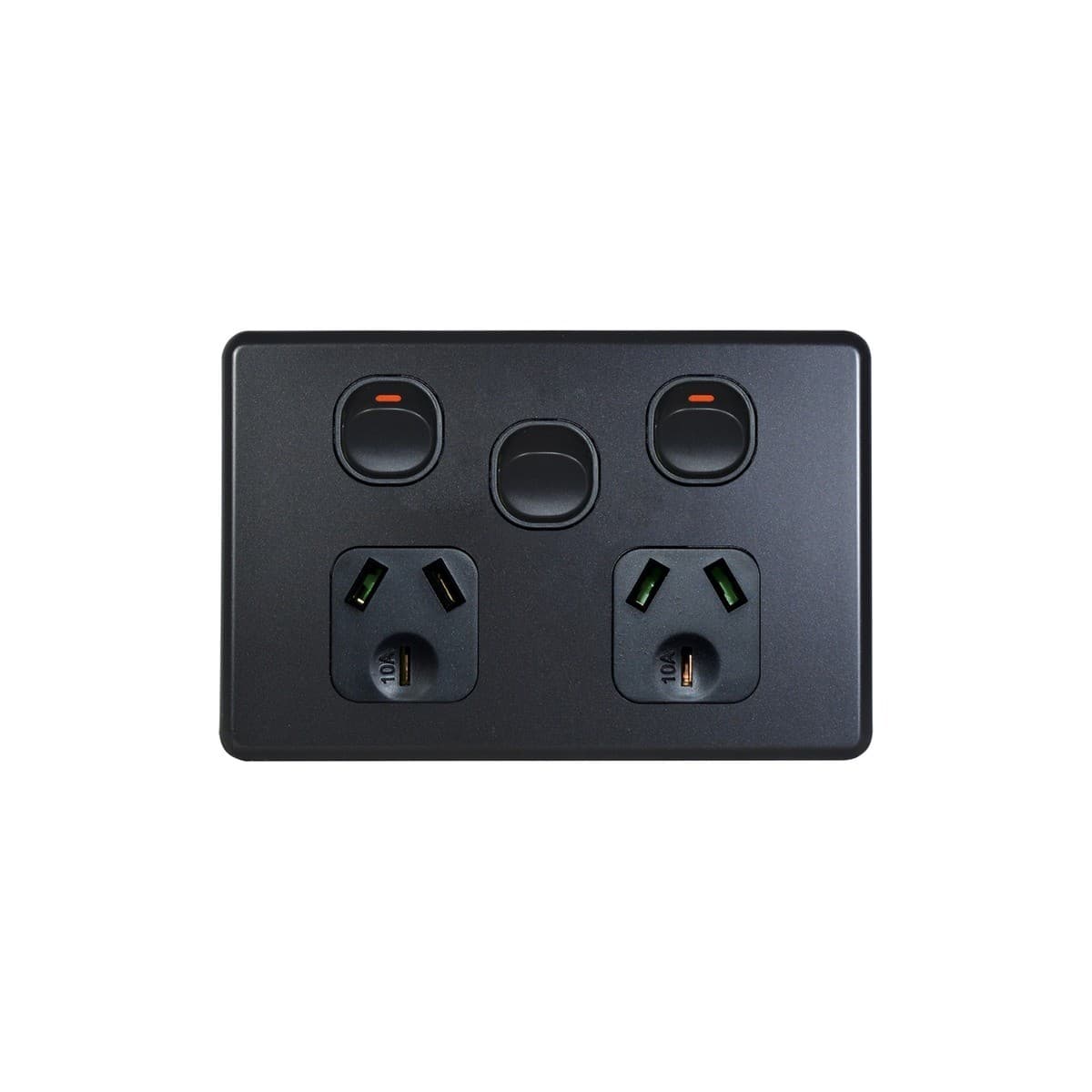 Lucci Power Quantum Twin GPO With Extra Switch Only in Matte Black-img-1