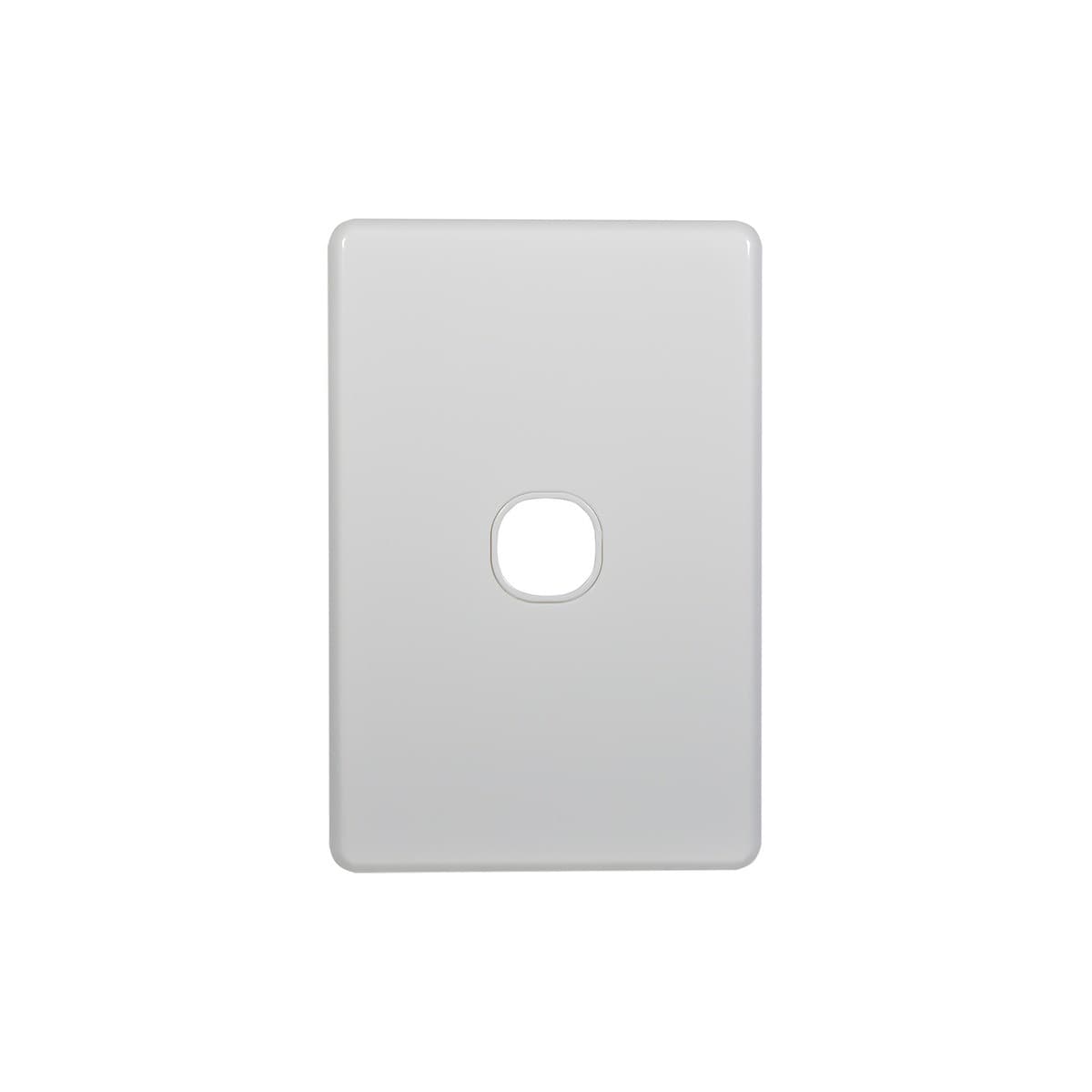 Lucci Power Quantum 1 Gang Plate Only in Matte White-img-1