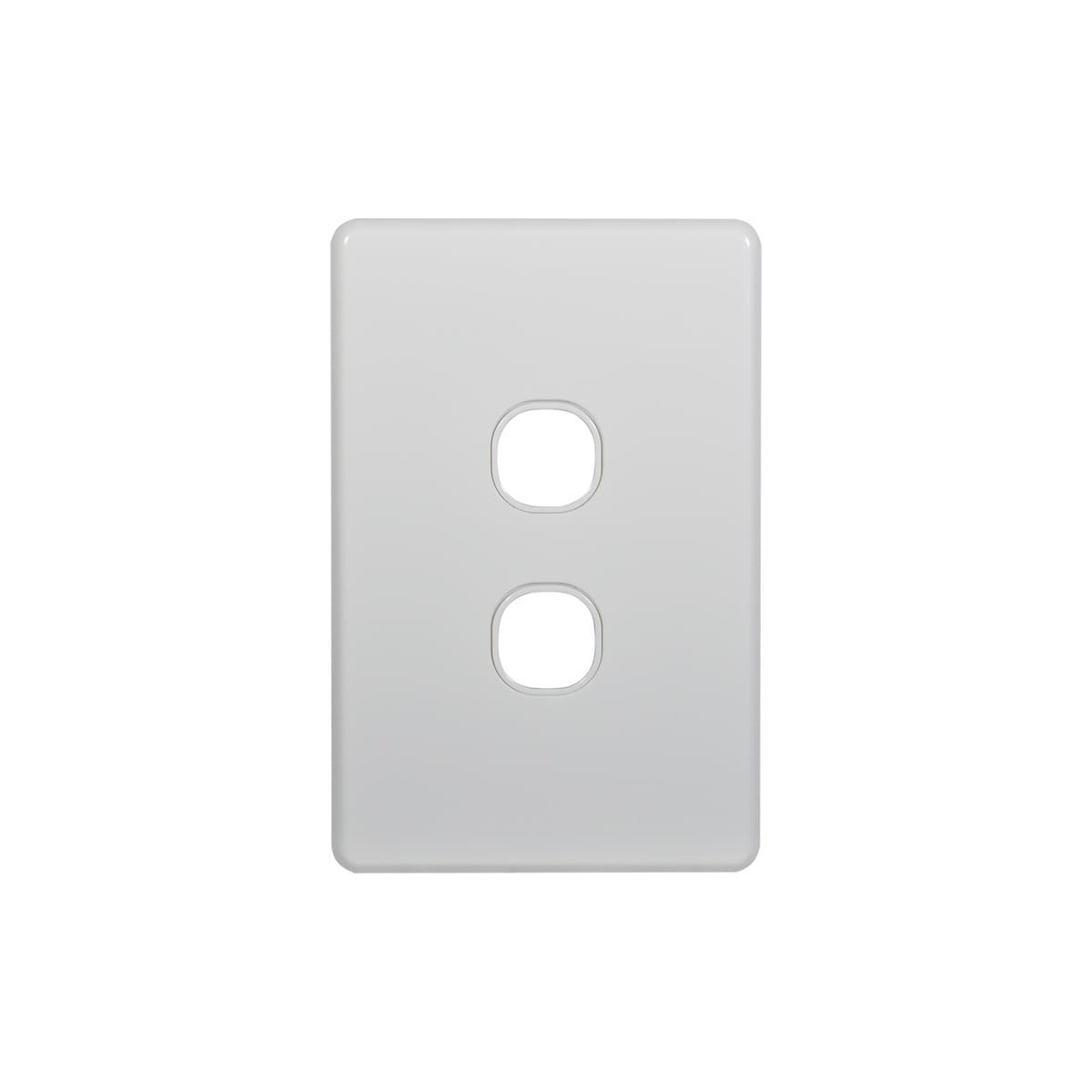 Lucci Power Quantum 2 Gang Plate Only in Matte White-img-1