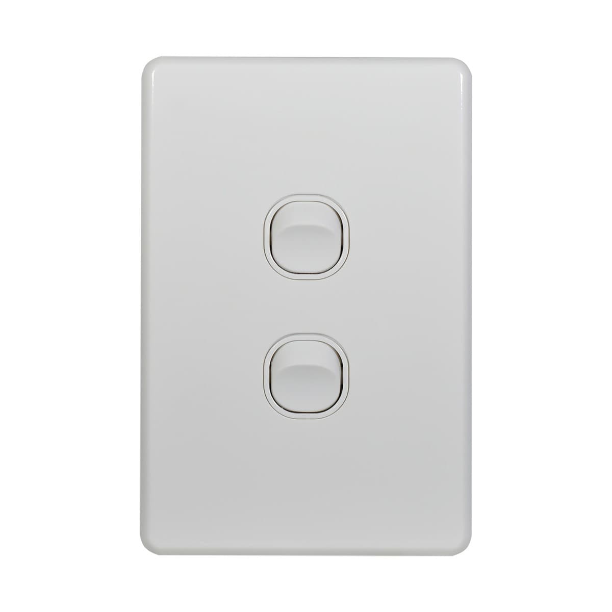 Lucci Power Quantum 2 Gang Switch Only in Matte White