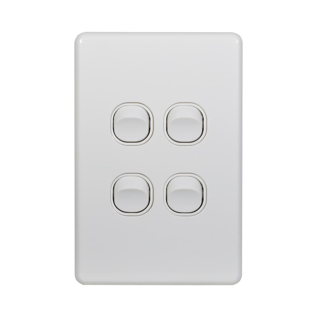 Lucci Power Quantum 4 Gang Switch Only in Matte White-img-1