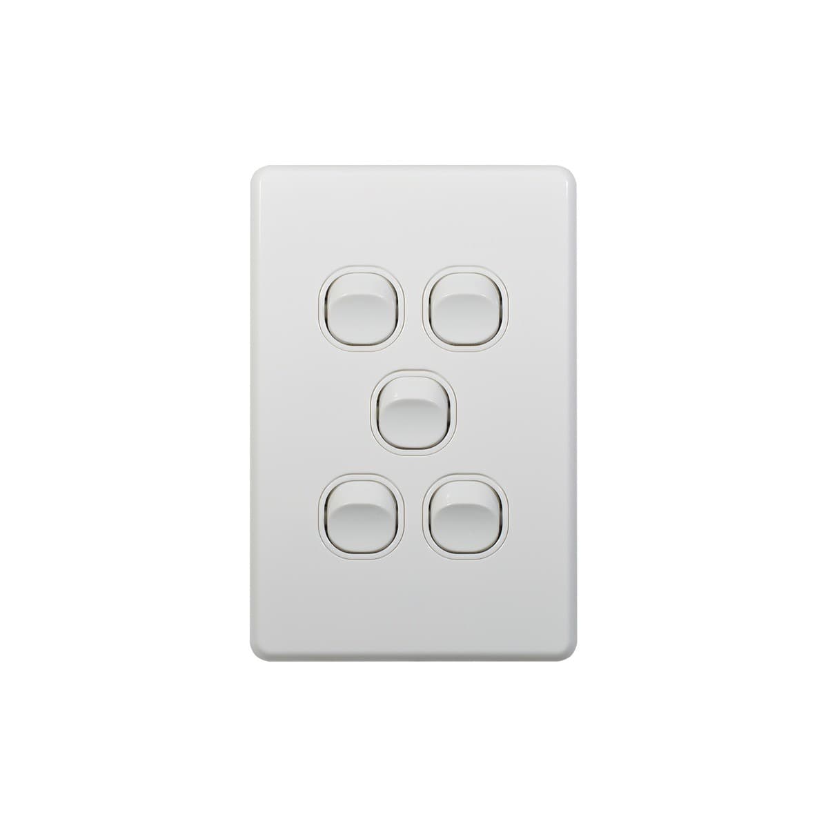 Lucci Power Quantum 5 Gang Switch Only in Matte White-img-1