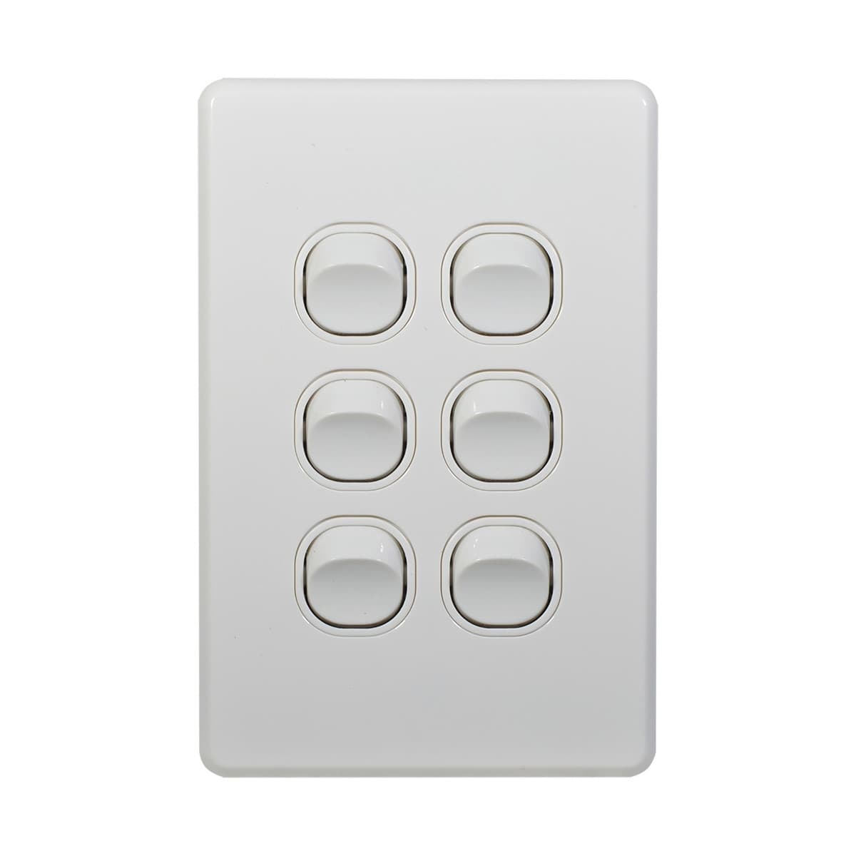 Lucci Power Quantum 6 Gang Switch Only in Matte White-img-1