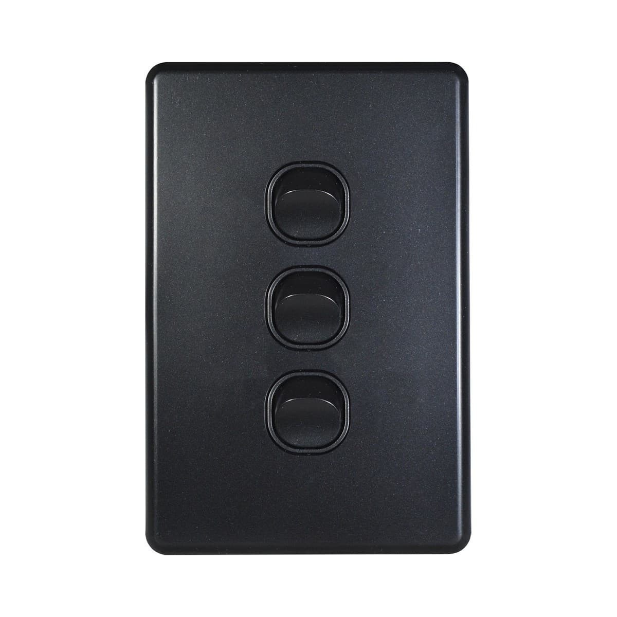 Lucci Power Quantum 3 Gang Switch Only in Matte Black-img-1