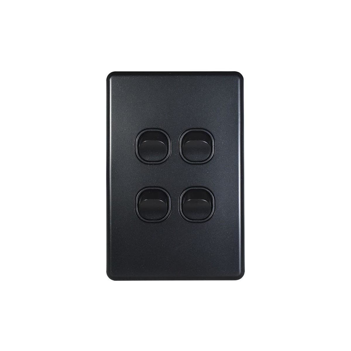 Lucci Power Quantum 4 Gang Switch Only in Matte Black-img-1