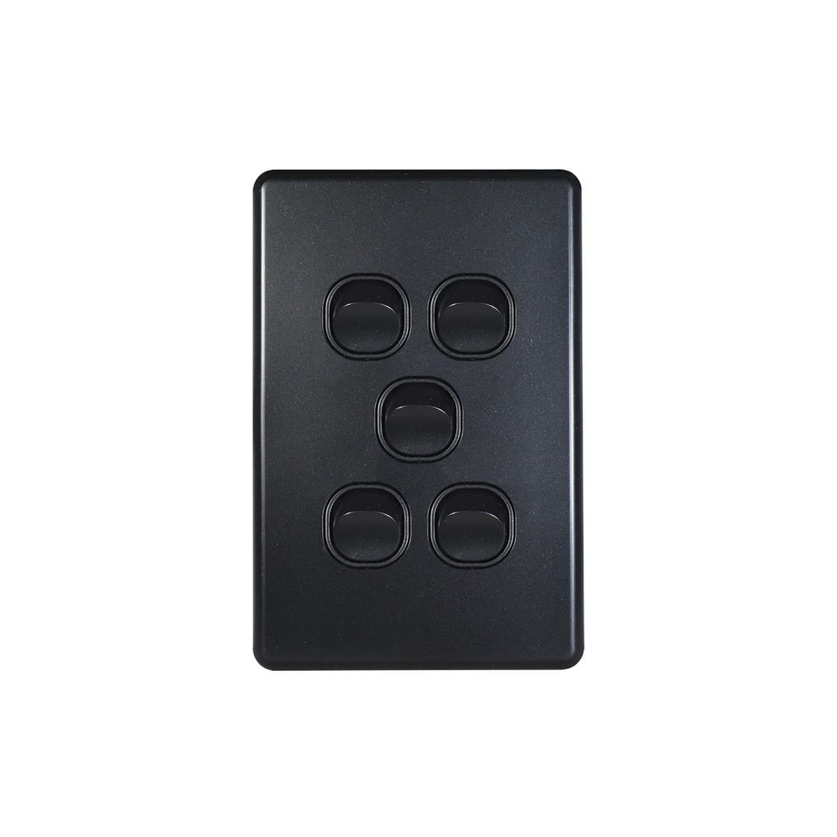 Lucci Power Quantum 5 Gang Switch Only in Matte Black-img-1