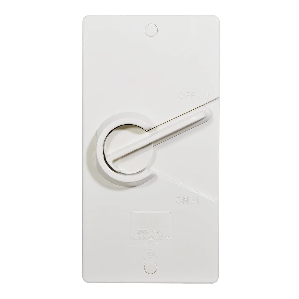 Lucci Power WP 40A Isolator 1 Pole Swtich in White-img-1
