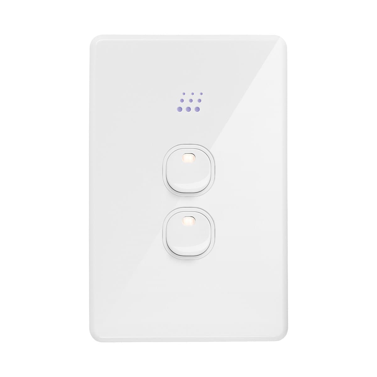 Powermesh 2 Gang Switch in White
