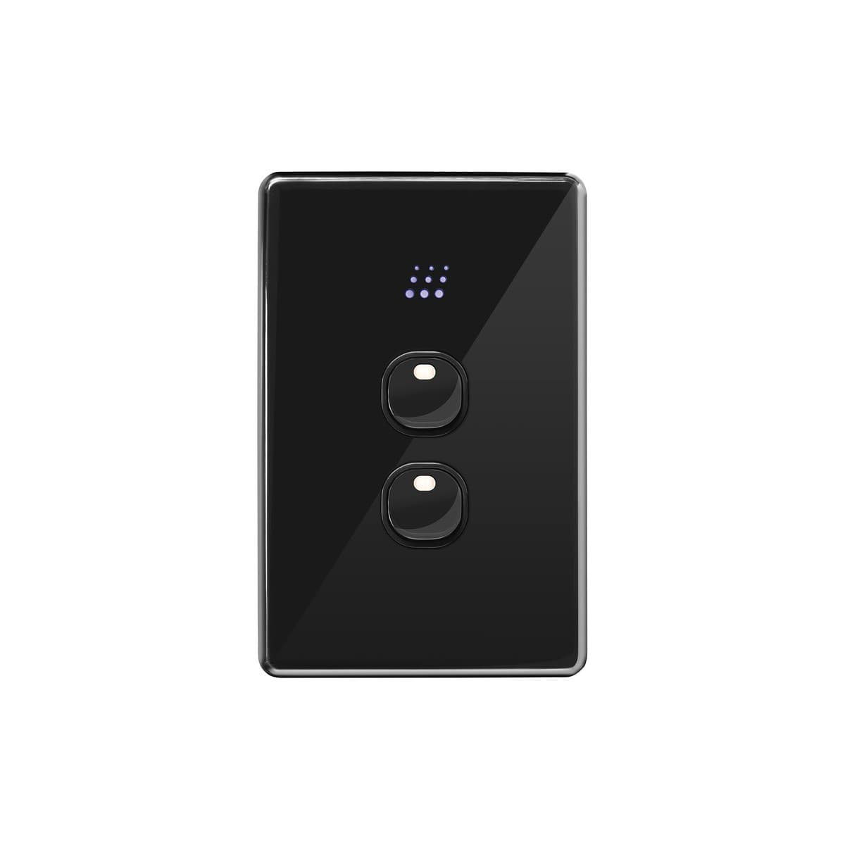 Powermesh 2 Gang Switch in Black