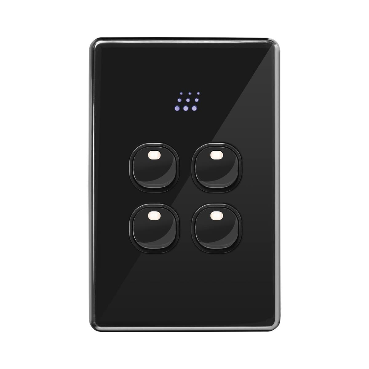 Powermesh 4 Gang Switch in Black-img-1