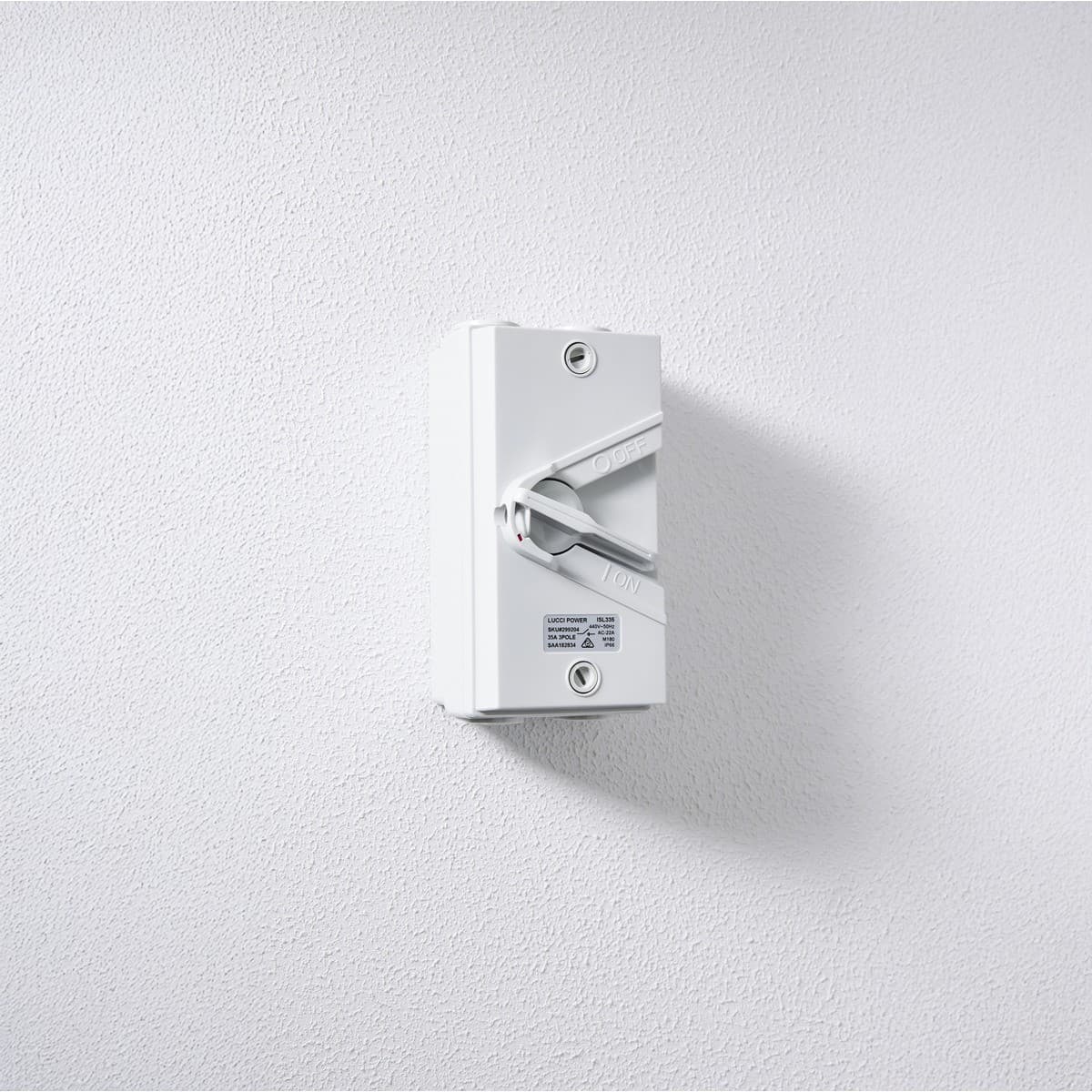 Lucci Power 35A 3 Pole Isolator in Grey IP66-img-2