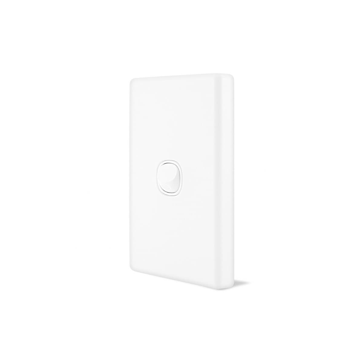 Lucci Power Gravity 1 Gang Switch in Matte White-img-2