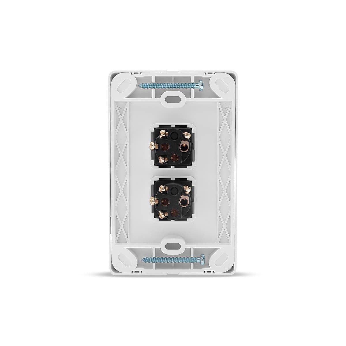 Lucci Power Gravity 2 Gang Switch in Matte White