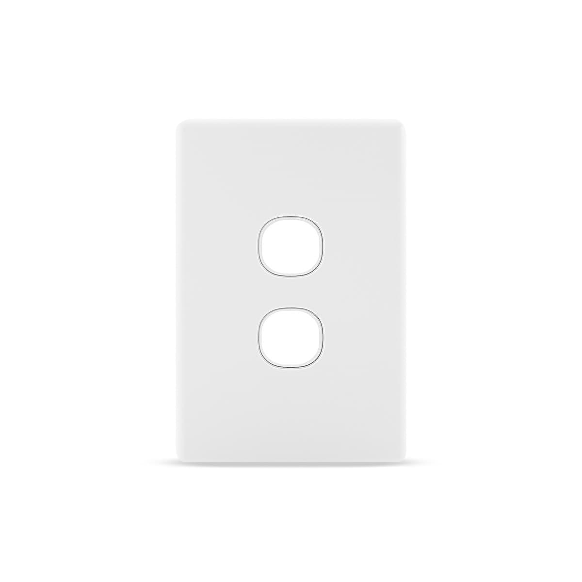 Lucci Power Gravity 2 Gang Plate Only in Matte White