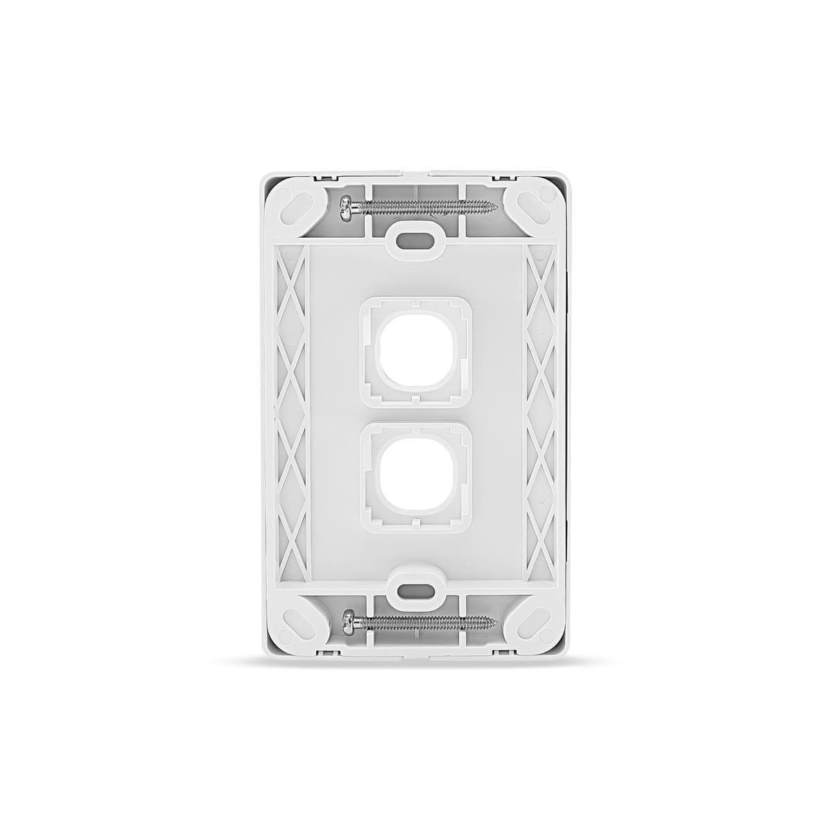 Lucci Power Gravity 2 Gang Plate Only in Matte White