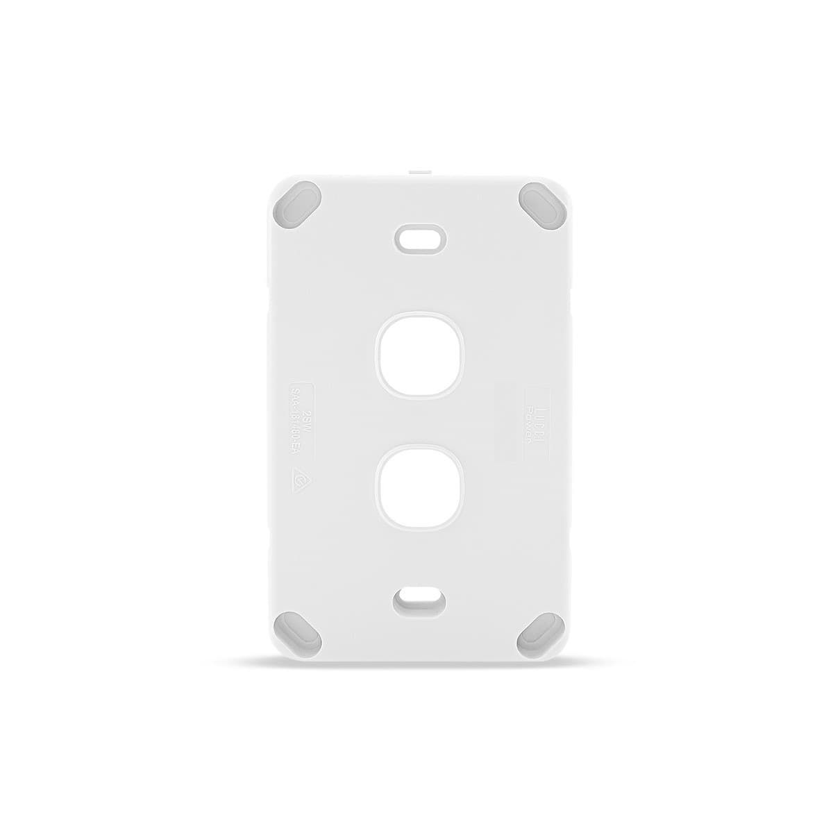 Lucci Power Gravity 2 Gang Plate Only in Matte White