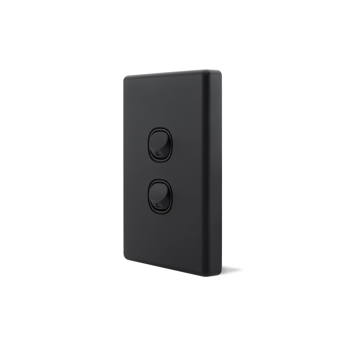 Lucci Power Gravity 2 Gang Switch in Matte Black-img-2