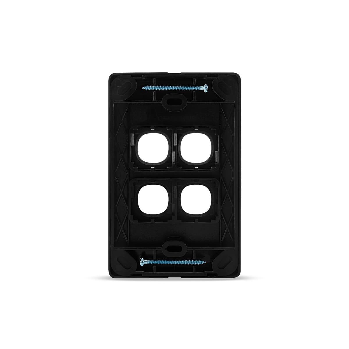 Lucci Power Gravity 4 Gang Plate Only in Matte Black-img-3