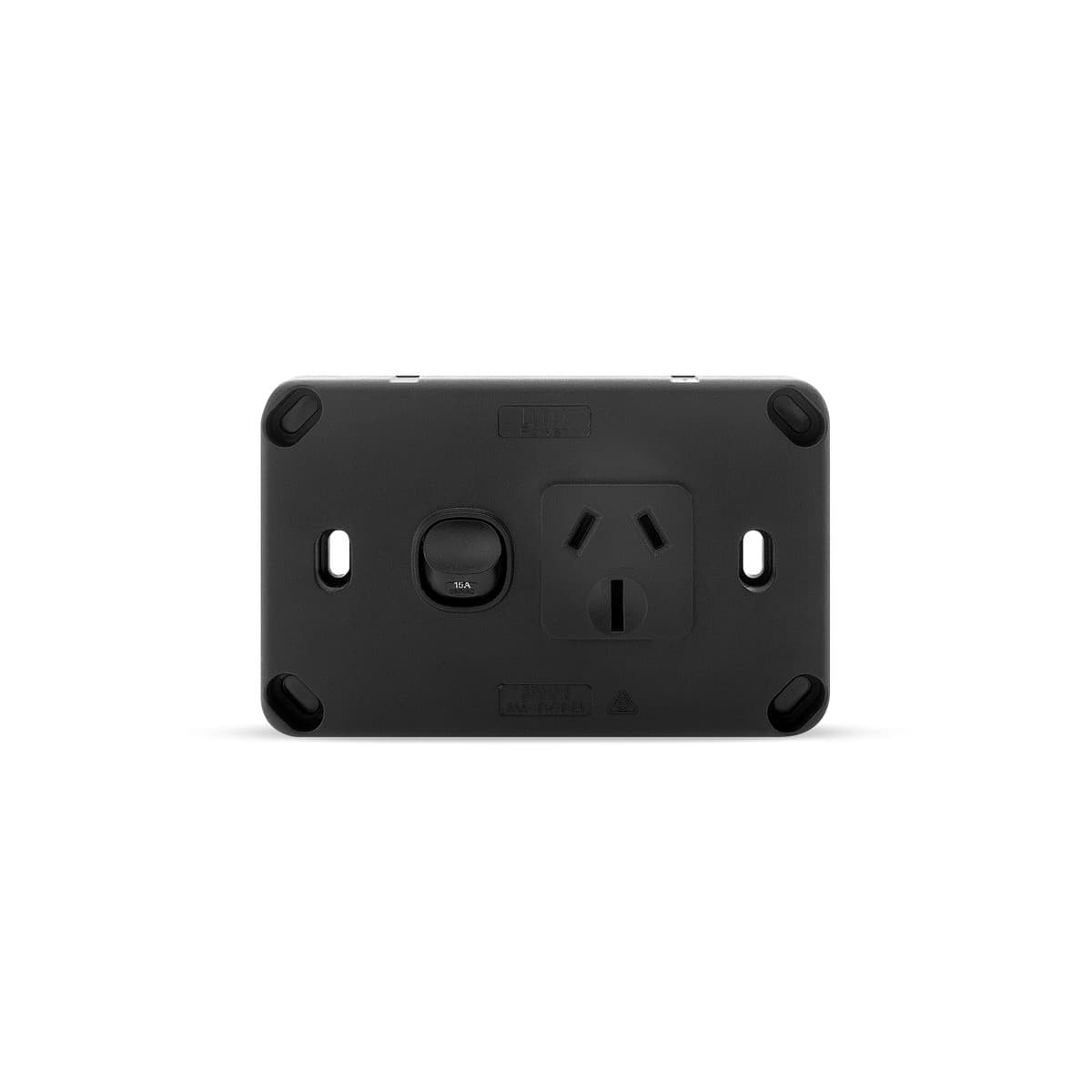 Lucci Power Gravity Single 15A GPO in Matte Black-img-4