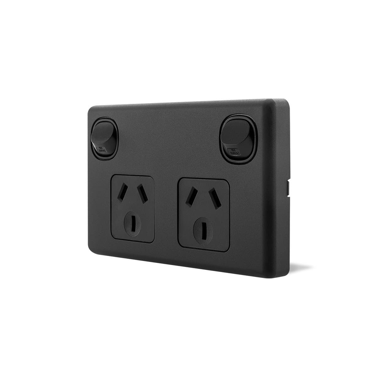 Lucci Power Gravity Twin 10A GPO in Matte Black-img-2