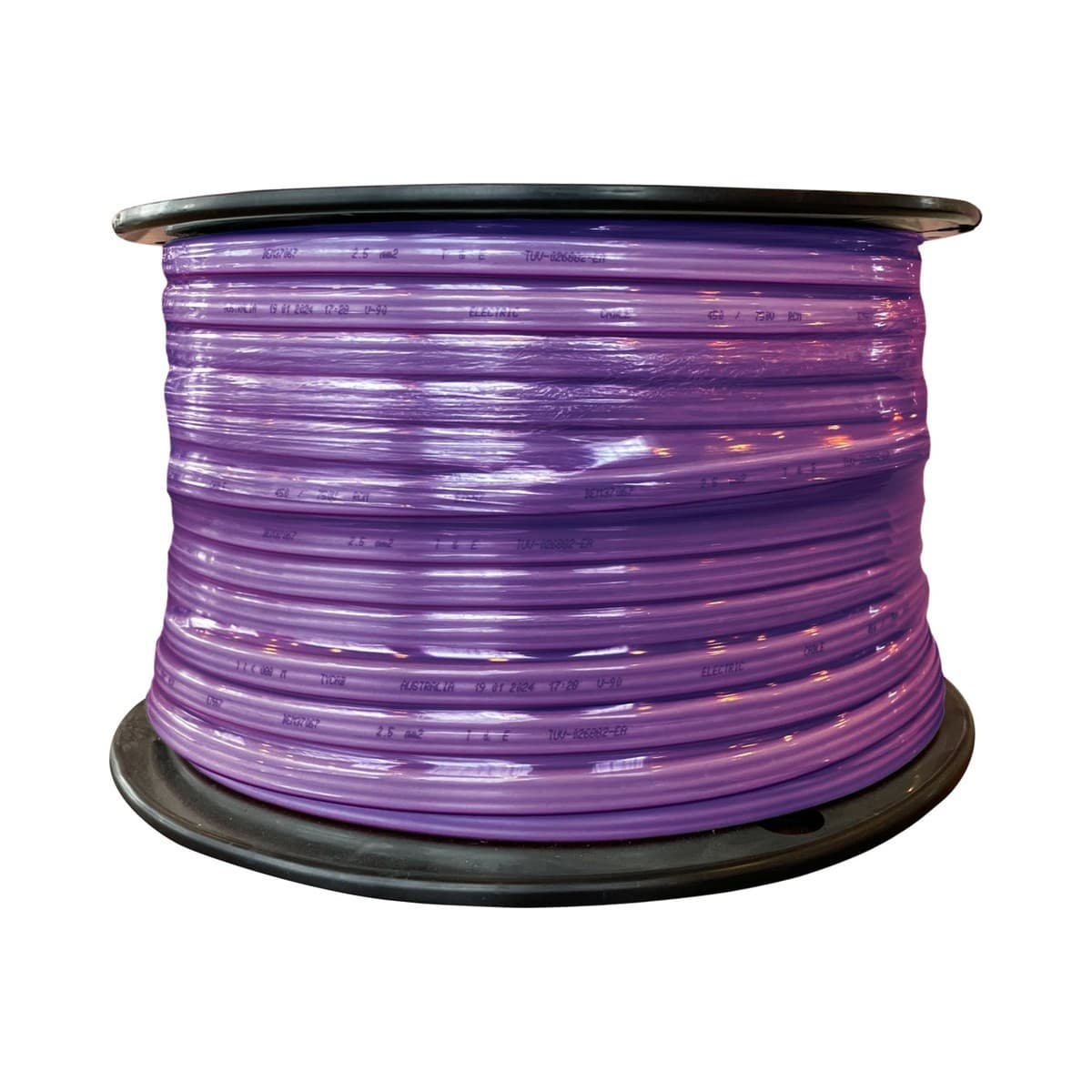 Cable 2.5mm Twin + Earth Purple Non-Migratory PVC 100m Drum-img-1