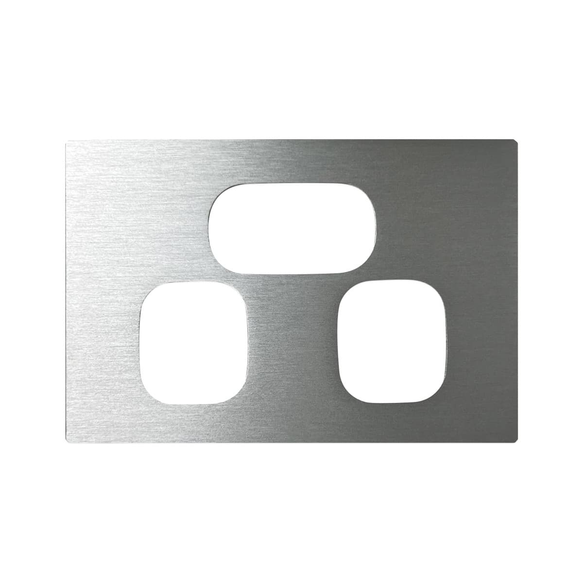 Vynco Urban Twin GPO Fascia Only in Annodized Brushed Aluminium-img-1