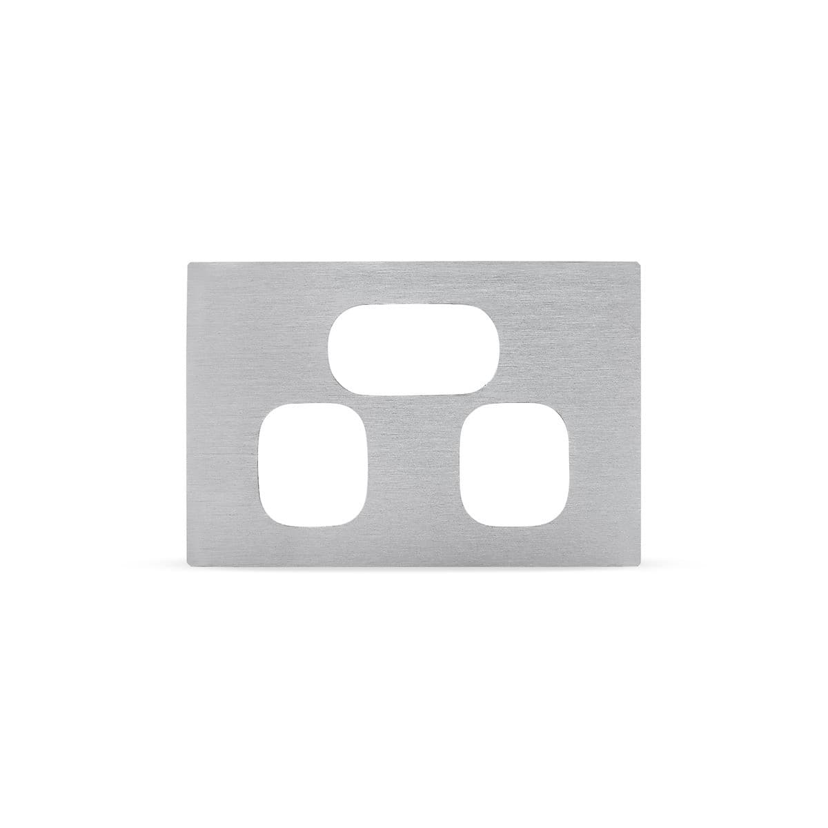 Vynco Urban Twin GPO Fascia Only in Annodized Brushed Aluminium-img-4