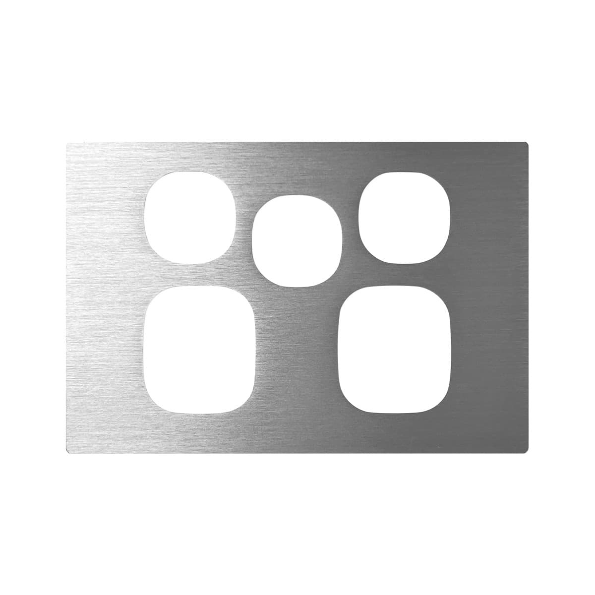 Vynco Urban Twin GPO With Extra Switch Fascia Only in Annodized Brushed Aluminium-img-1