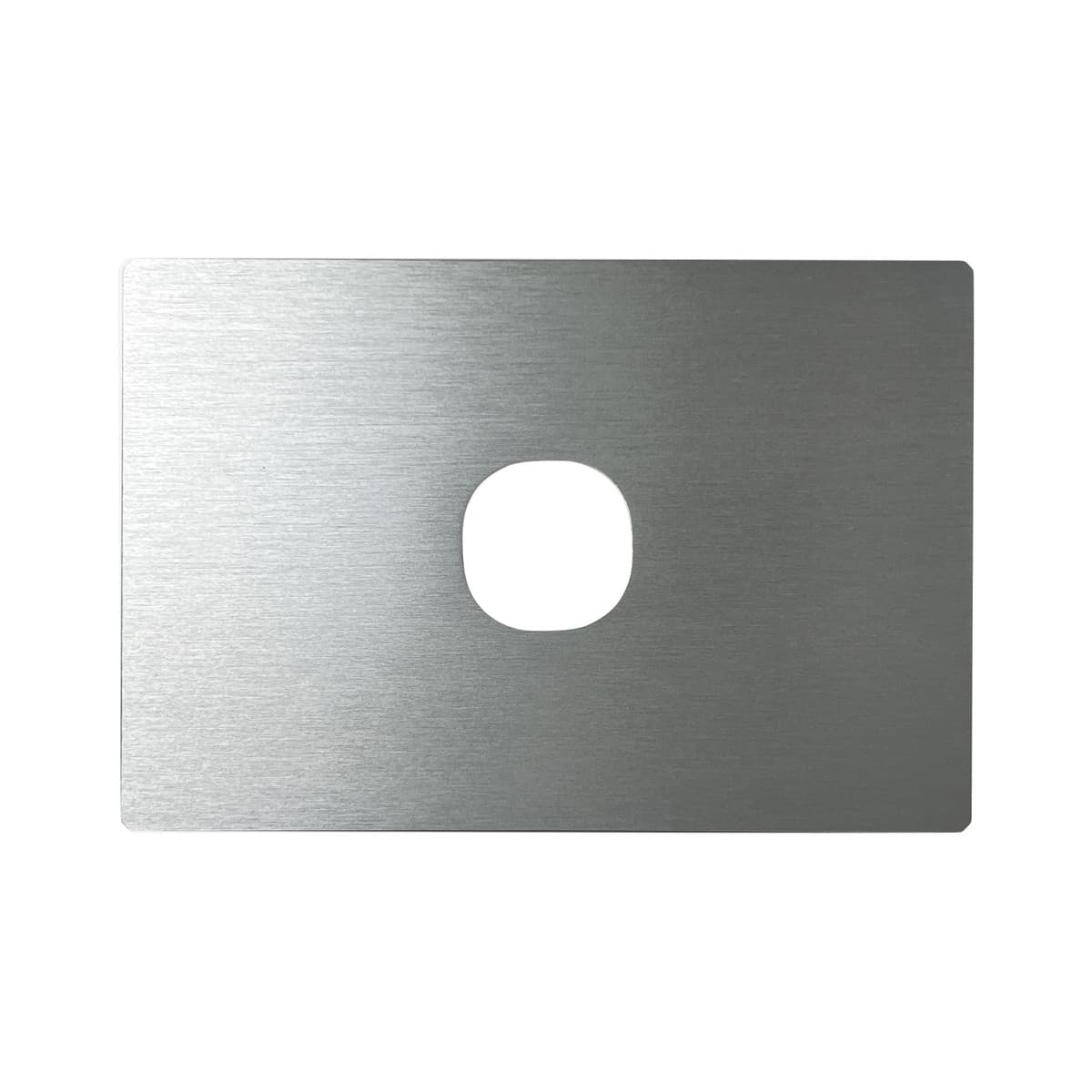 Vynco Urban 1 Gang Plate Fascia Only in Annodized Brushed Aluminium-img-1