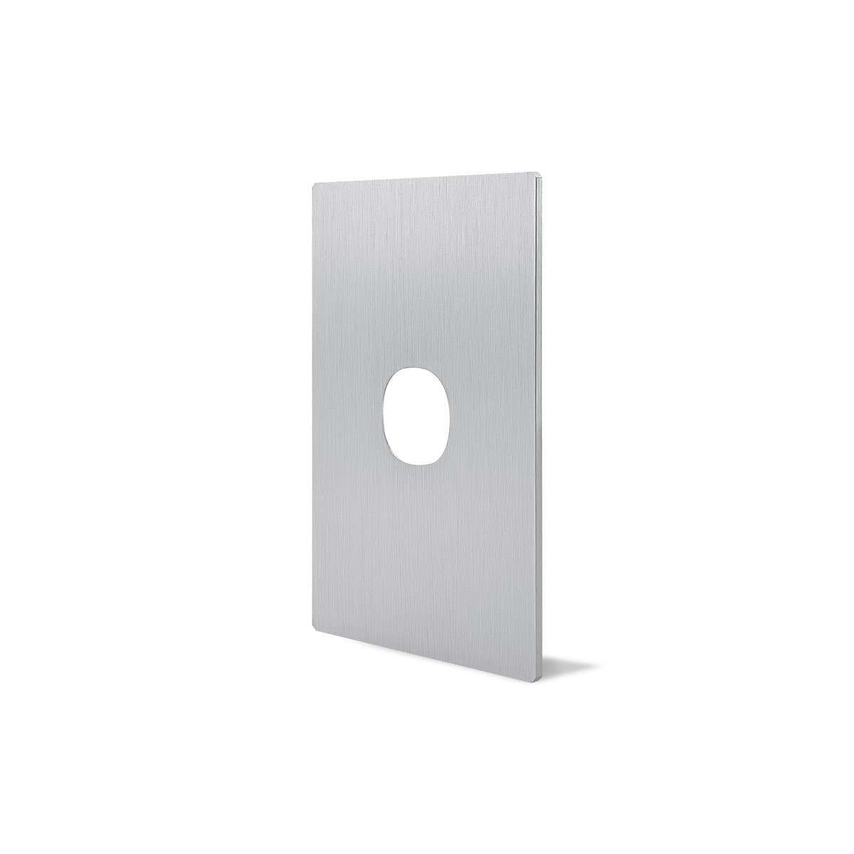 Vynco Urban 1 Gang Plate Fascia Only in Annodized Brushed Aluminium-img-2