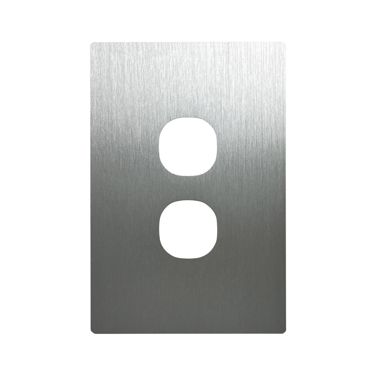 Vynco Urban 2 Gang Plate Fascia Only in Annodized Brushed Aluminium-img-1