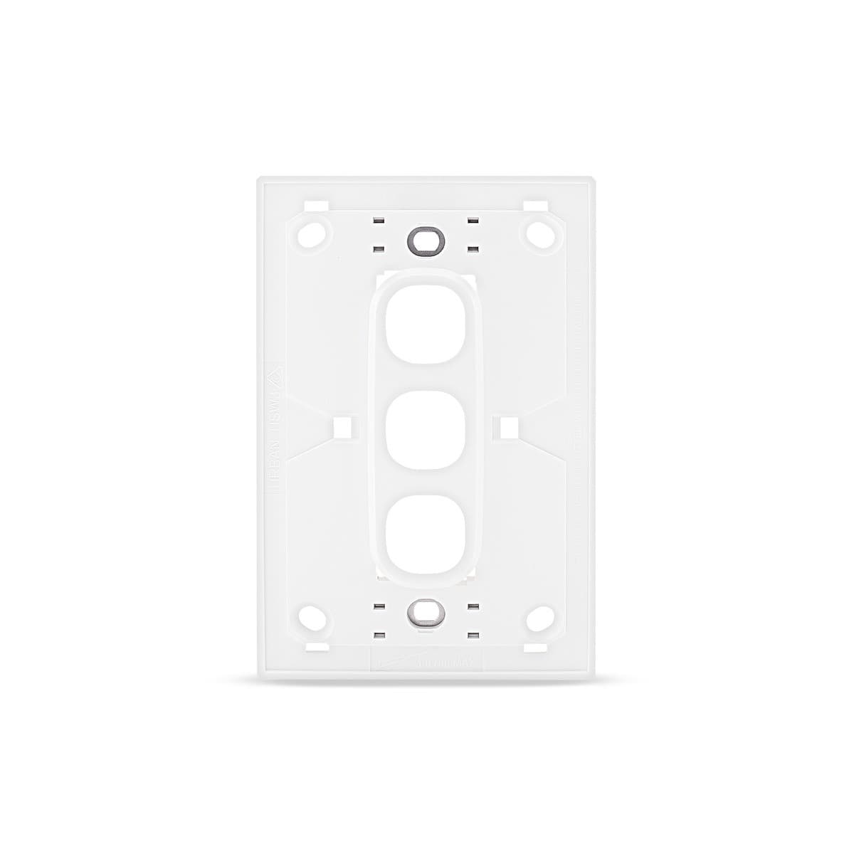 Vynco Metro 3 Gang Plate Only in Matte White-img-4