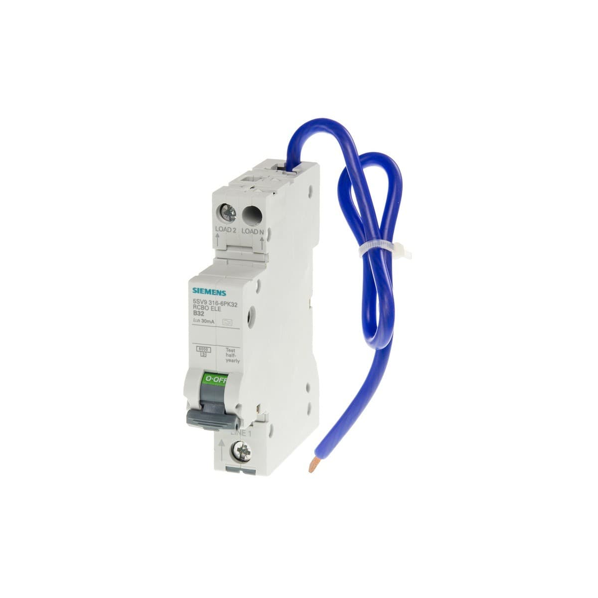 Siemens RCBO +N/Tail 1 Module 6KA 20A C-Curve-img-1