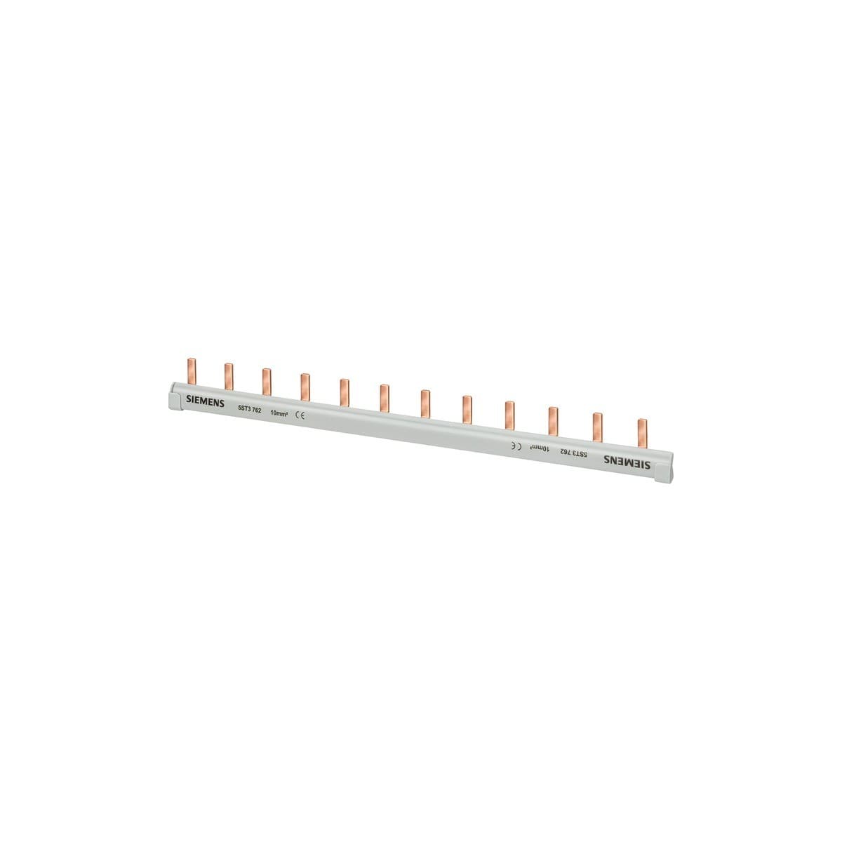 Siemens 10mm Pin Busbar 12-Module with Endcaps in Grey-img-1