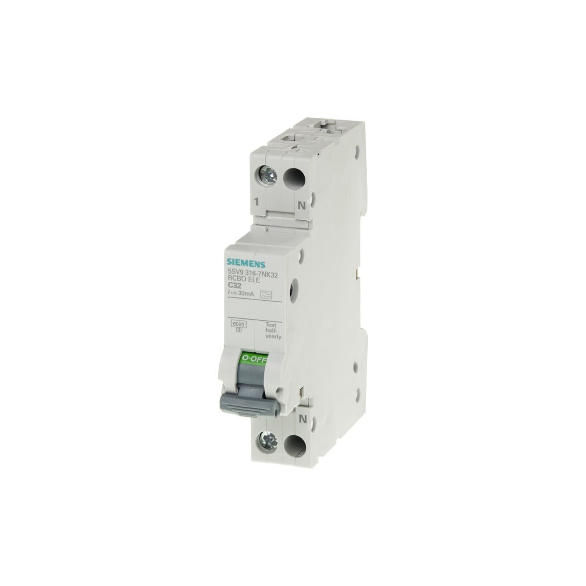 Siemens Compact RCBO 1 Module 6KA 16A C-Curve