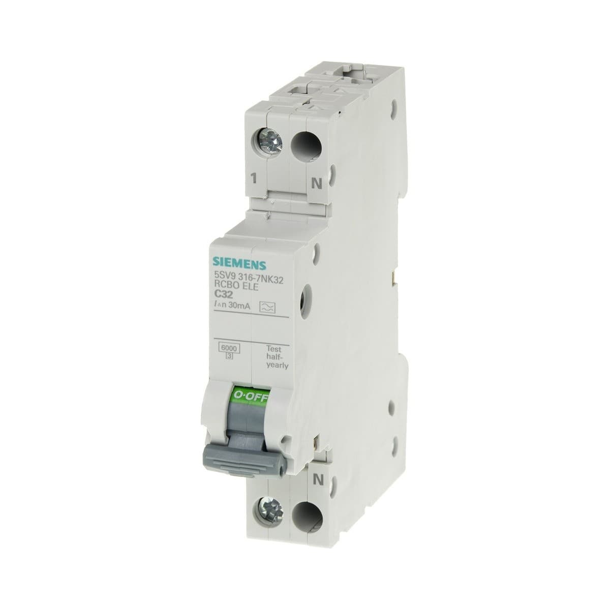 Siemens Compact RCBO 1 Module 6KA 32A C-Curve