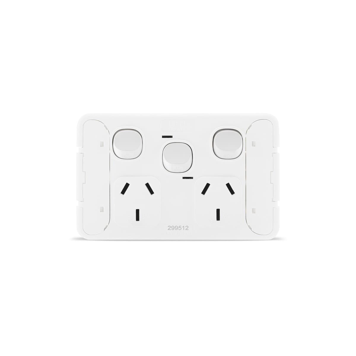 Lucci Power Ion Twin GPO with Extra Switch in White-img-3