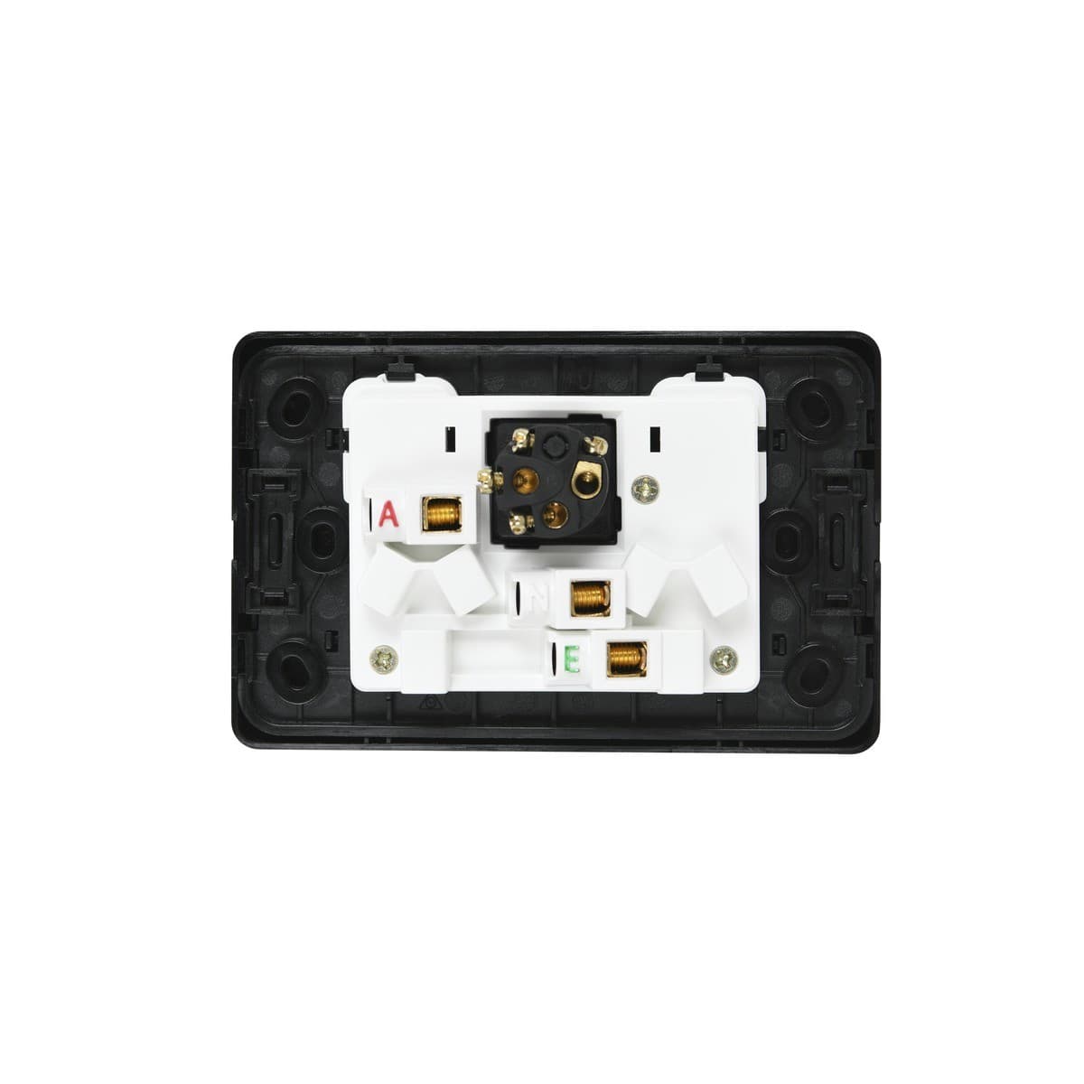 Lucci Power Ion Twin GPO with Extra Switch in Black