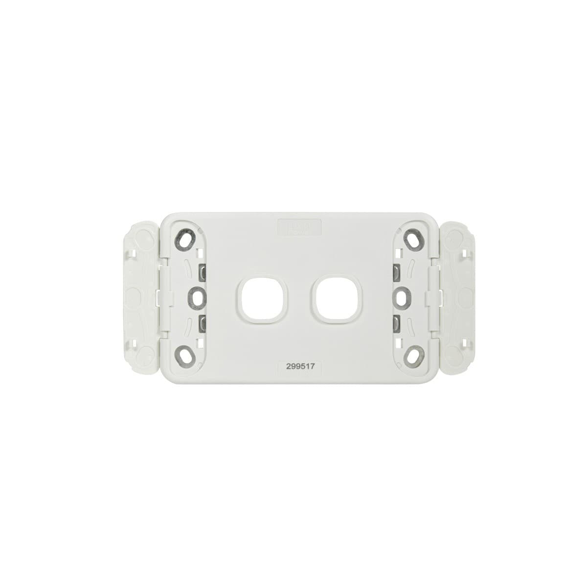 Lucci Power Ion 2 Gang Plate Only in White-img-4