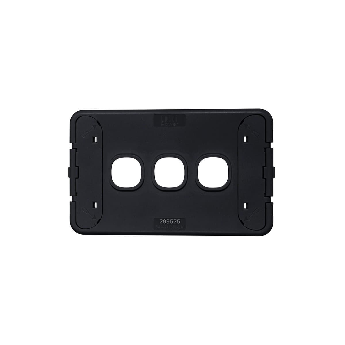 Lucci Power Ion 3 Gang Plate Only in Black