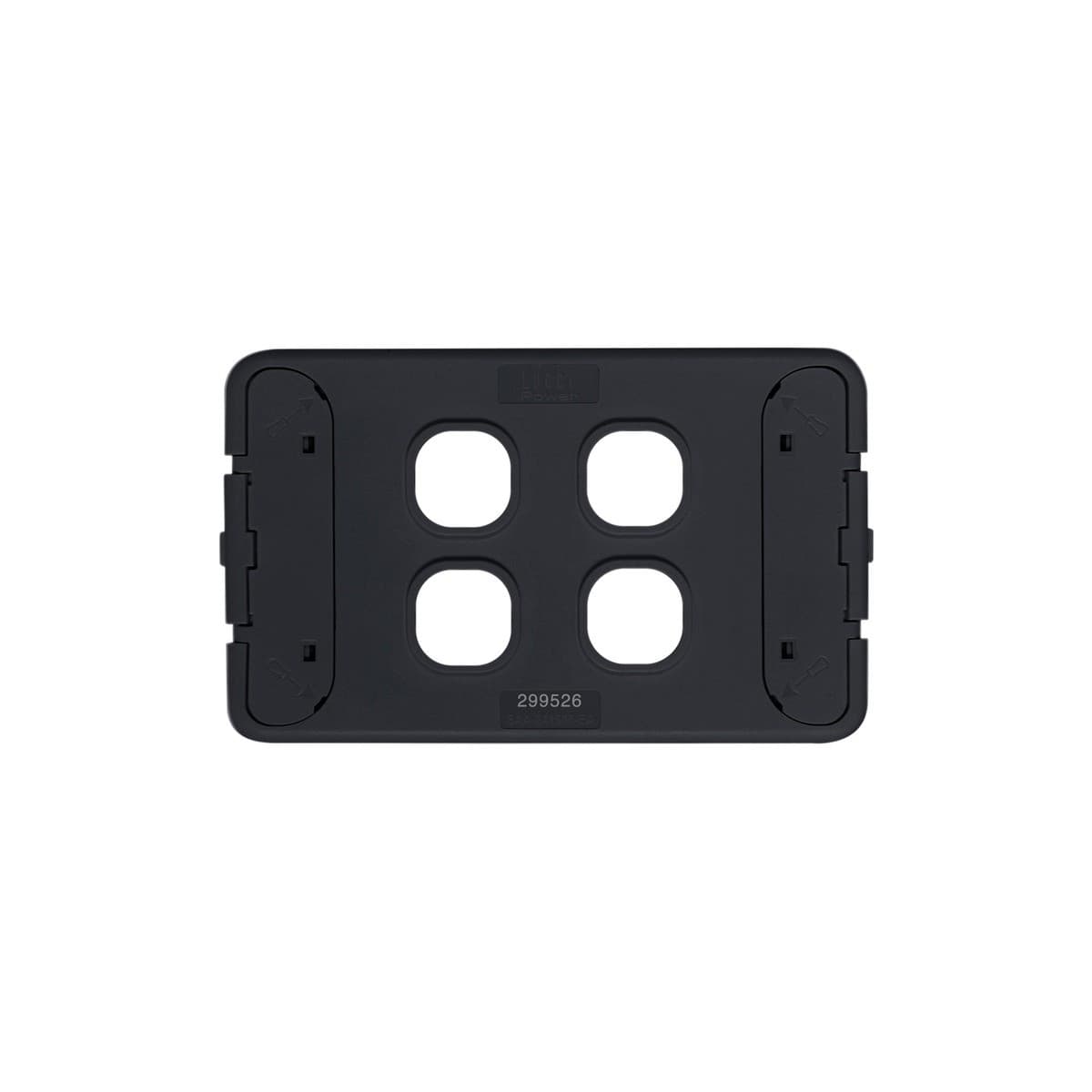 Lucci Power Ion 4 Gang Plate Only in Black