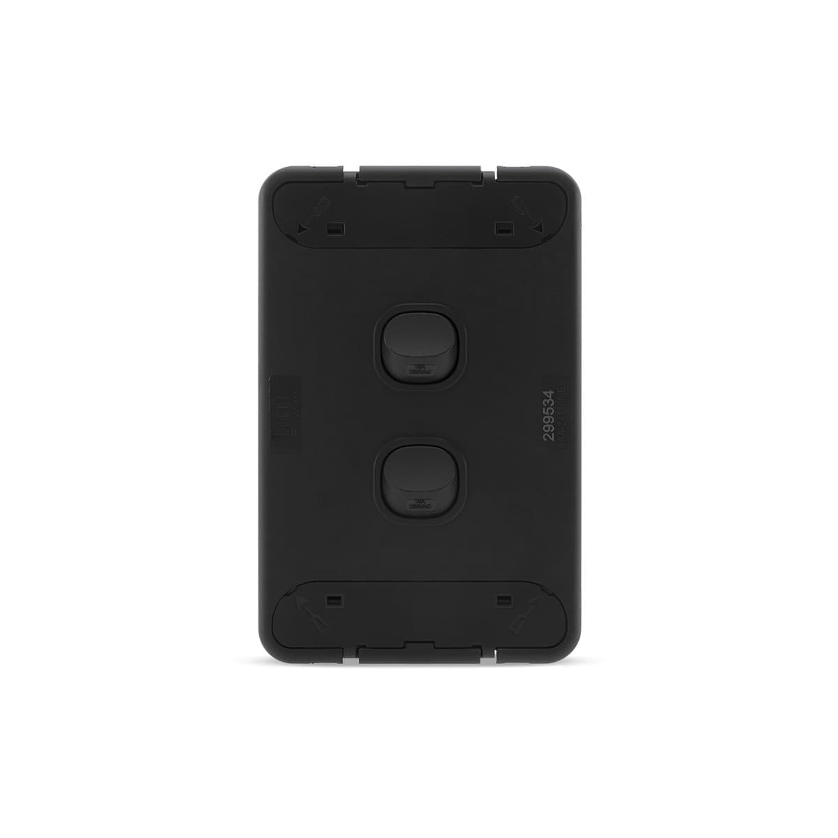 Lucci Power Ion 2 Gang Switch in Black-img-3