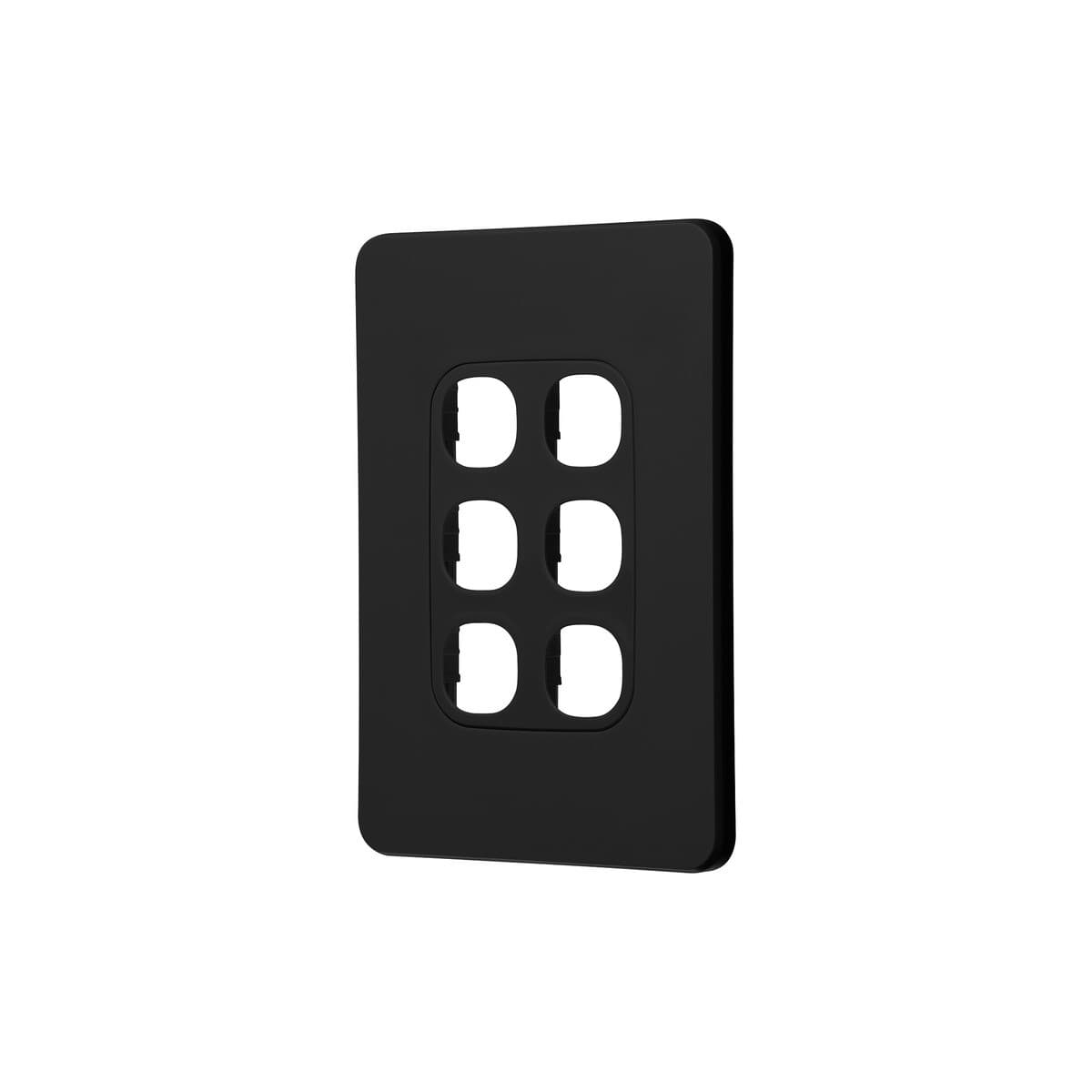 Vynco Metro 6 Gang Plate Only in Matte Black