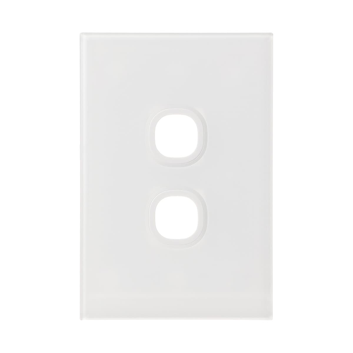 Vynco Urban 2 Gang Plate Fascia Only in White-img-1