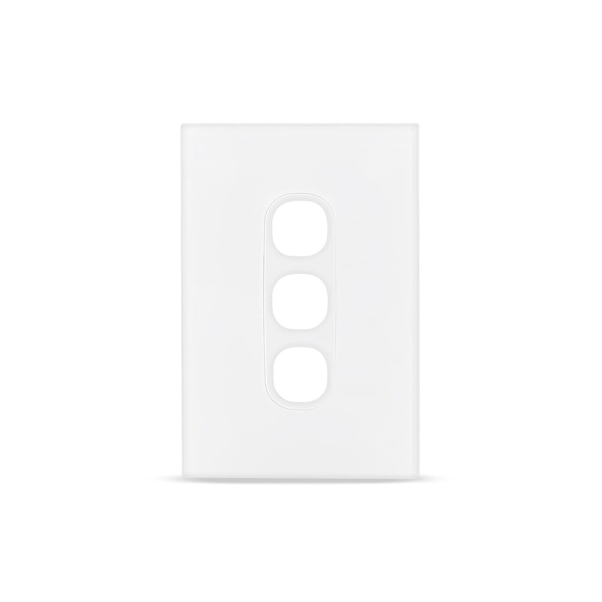 Vynco Urban 3 Gang Plate Fascia Only in White-img-2